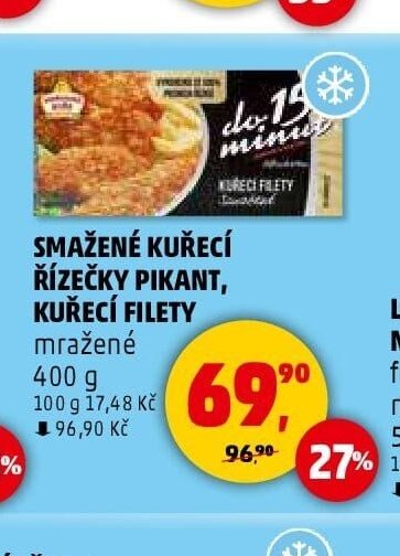 SMAŽENÉ KUŘECÍ ŘÍZEČKY PIKANT, KUŘECÍ FILETY
