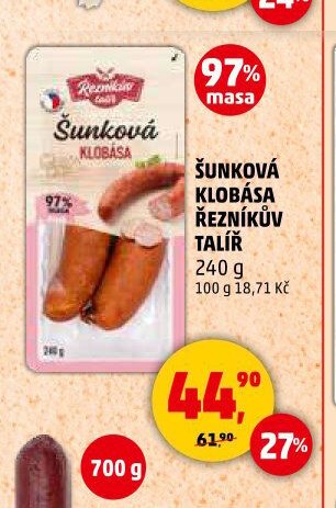 ŠUNKOVÁ KLOBÁSA ŘEZNÍKŮV TALÍŘ