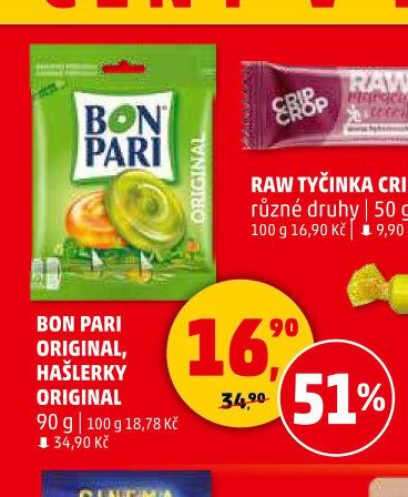 BON PARI ORIGINAL, HAŠLERKY ORIGINAL