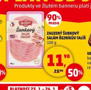 Zauzený šunkový salám Řezníkův talíř