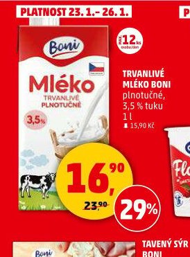 Trvanlivé mléko Boni