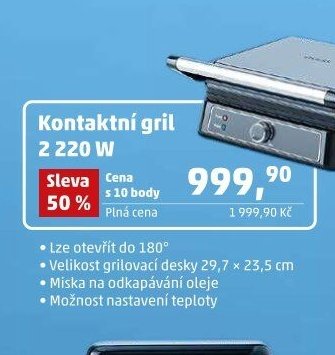 Kontaktní gril 2 220 W