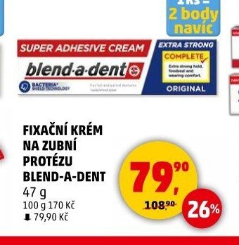 FIXAČNÍ KRÉM NA ZUBNÍ PROTÉZU BLEND-A-DENT 47 g