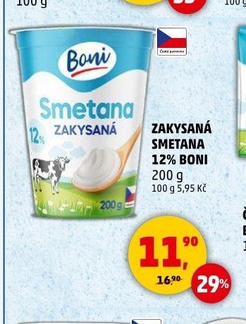 ZAKYSANÁ SMETANA 12% BONI