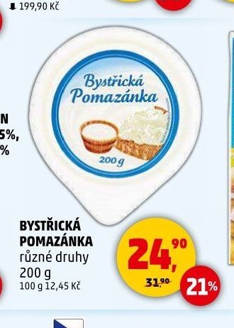 BYSTŘICKÁ POMAZÁNKA různé druhy 200 g