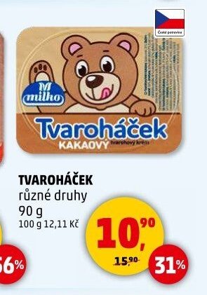 TVAROHÁČEK různé druhy 90 g