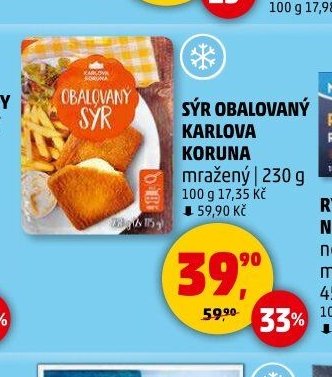SÝR OBALOVANÝ KARLOVA KORUNA