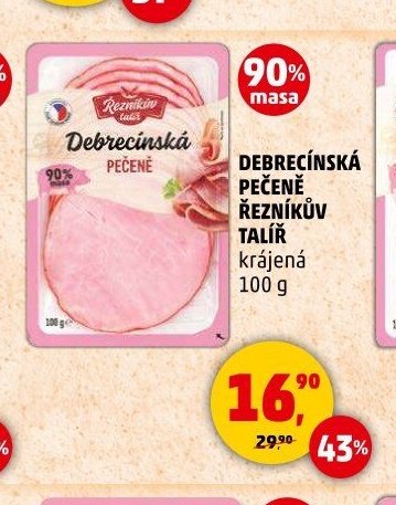 DEBRECÍNSKÁ PEČENĚ ŘEZNÍKŮV TALÍŘ krájená 100 g