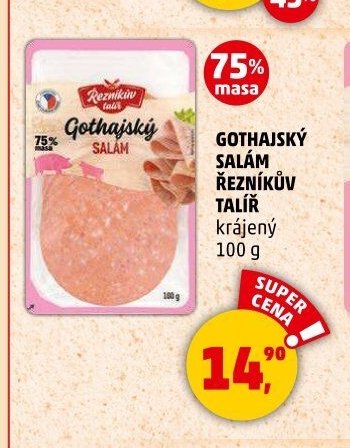 GOTHAJSKÝ SALÁM ŘEZNÍKŮV TALÍŘ krájený 100 g