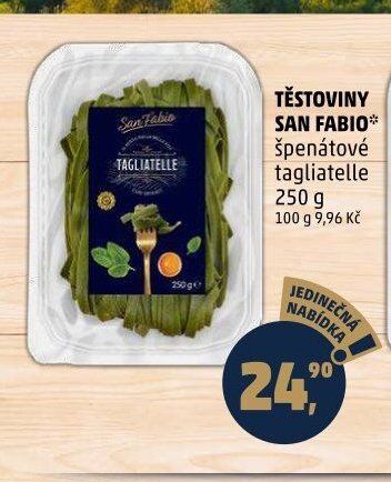 TĚSTOVINY SAN FABIO špenátové tagliatelle