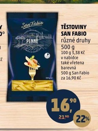 TĚSTOVINY SAN FABIO různé druhy