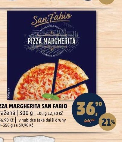 PIZZA MARGHERITA SAN FABIO mražená 300 g