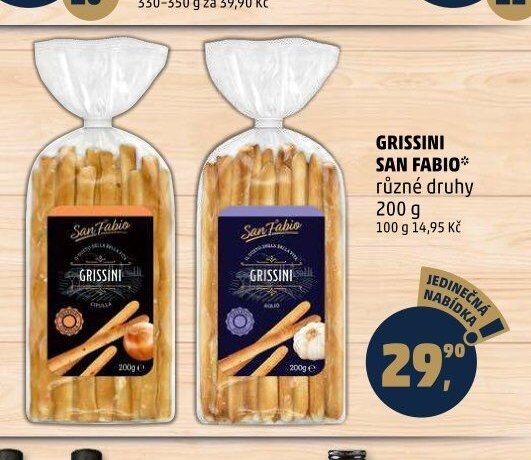 GRISSINI SAN FABIO různé druhy 200 g