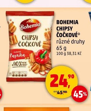 Bohemia chipsy čočkové