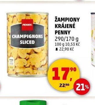 Žampiony krájené Penny