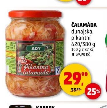 Čalamáda dunajská, pikantní