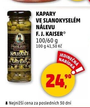 Kapary ve slanokyselém nálevu F. J. Kaiser