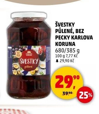Švestky půlené Karlova Koruna