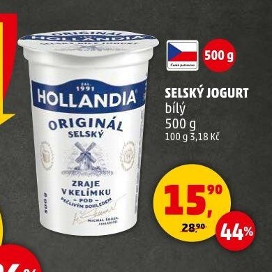 HOLLANDIA SELSKÝ JOGURT bílý 500 g