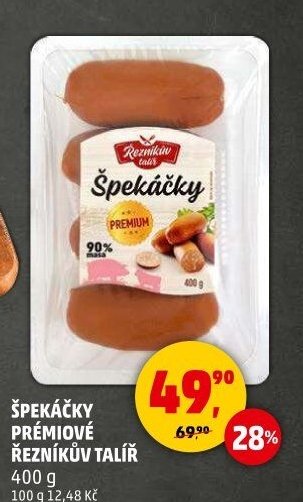 ŠPEKÁČKY PRÉMIOVÉ ŘEZNÍKŮV TALÍŘ 400 g