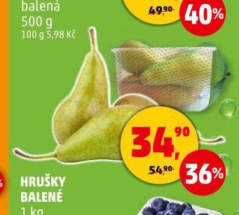 Hrušky balené