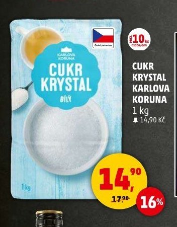 Cukr krystal Karlova Koruna 1 kg