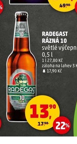 Radegast Rázná 10 0,5 l