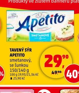 Tavený sýr Apetito 150/140 g