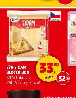 Sýr Eidam bloček Boni 250 g