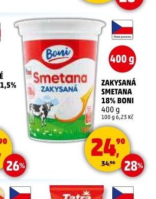 Zakysaná smetana 18% Boni