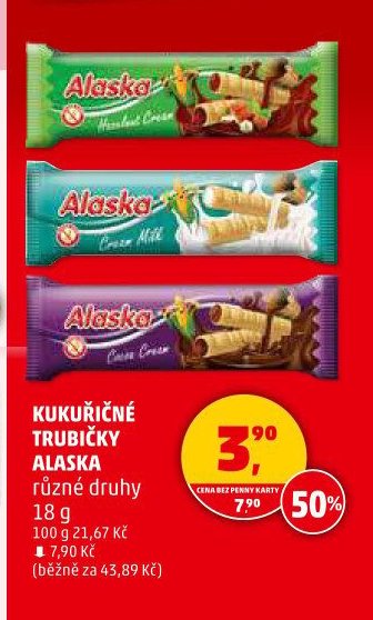 Kukuřičné trubičky Alaska