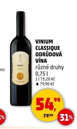 Vinium Classique odrůdová vína