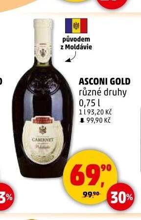 Asconi Gold různé druhy