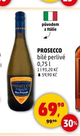 Prosecco bílé perlivé