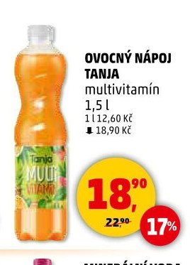 OVOCNÝ NÁPOJ TANJA multivitamin 1,5 l