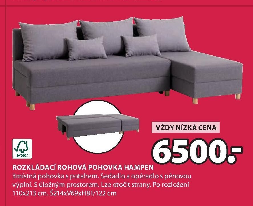 ROZKLÁDACÍ ROHOVÁ POHOVKA HAMPEN