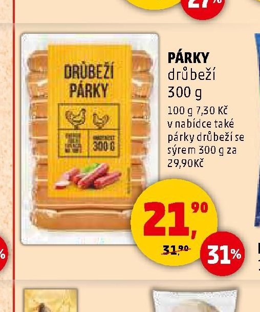 Párky drůbeží