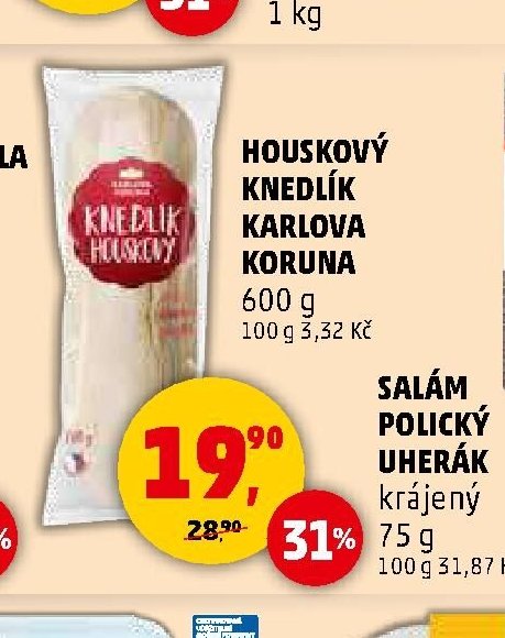 Houskový knedlík Karlova Koruna