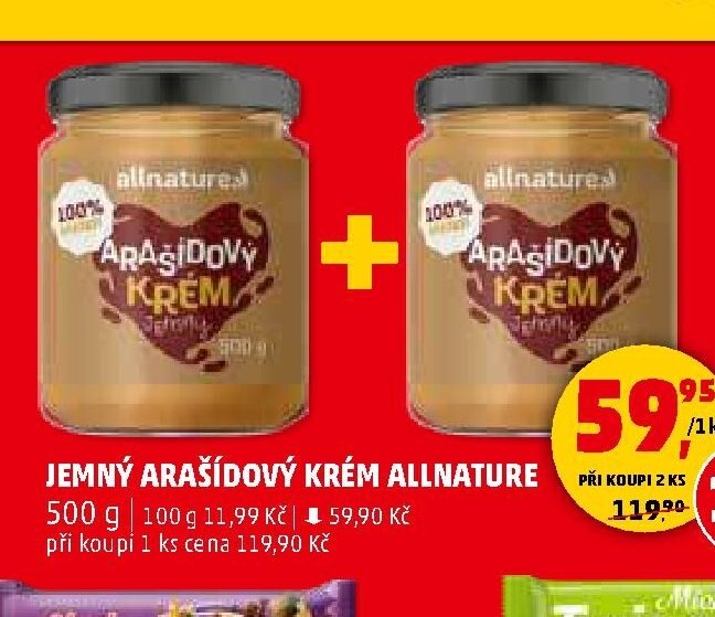 JEMNÝ ARAŠÍDOVÝ KRÉM ALLNATURE