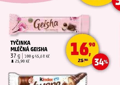 Tyčinka mléčná Geisha