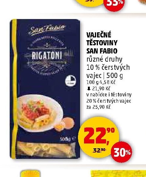 Vaječné těstoviny San Fabio