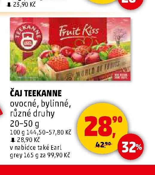 ČAJ TEEKANNE ovocné, bylinné, různé druhy 20-50 g