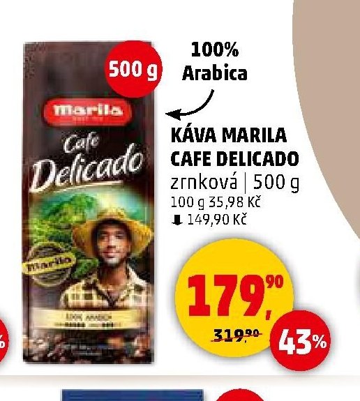 KÁVA MARILA CAFE DELICADO zrnková 500 g