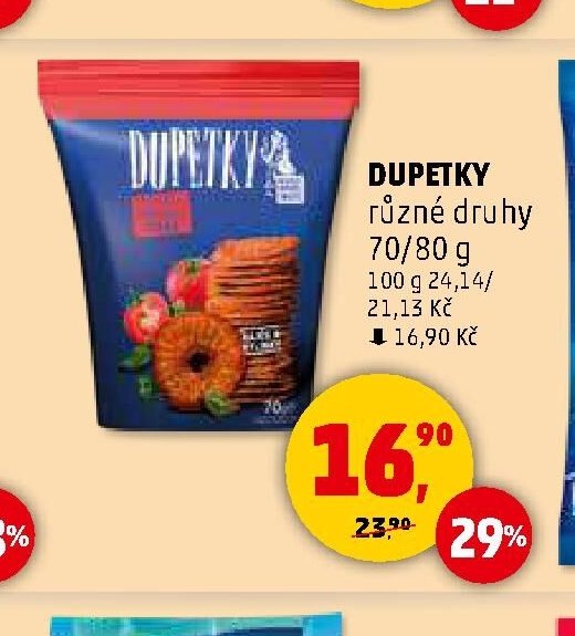 DUPETKY různé druhy 70/80 g