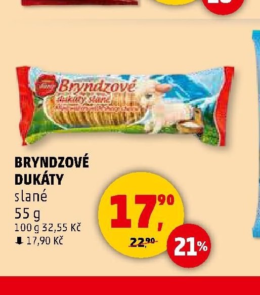 BRYNDZOVÉ DUKÁTY slané 55 g