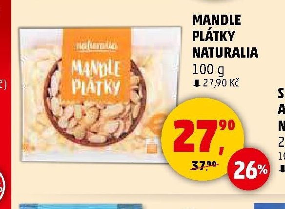 MANDLE PLÁTKY NATURALIA