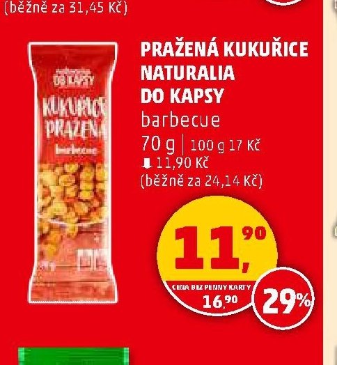 PRAŽENÁ KUKUŘICE NATURALIA DO KAPSY