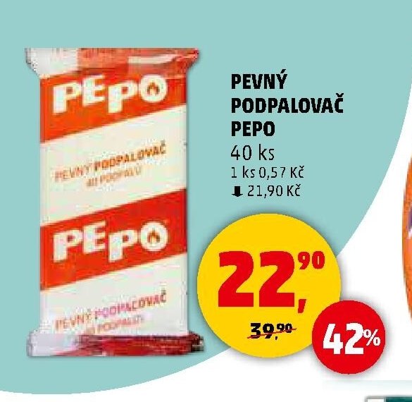 Pevný podpalovač Pepo