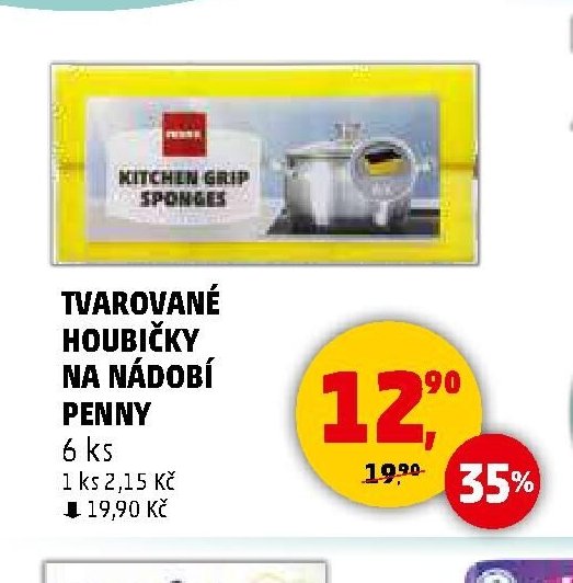 Tvarované houbičky na nádobí Penny