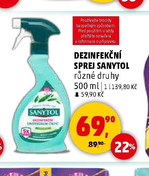 Dezinfekční sprej Sanytol
